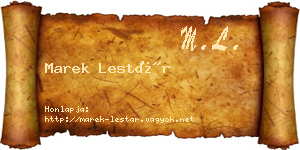 Marek Lestár névjegykártya